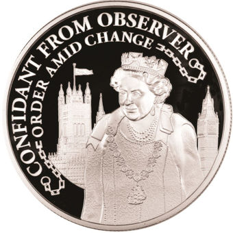 Picture of Solomon Islands, 2015 Silver Proof Crown in Queen Elizabeth's Honour