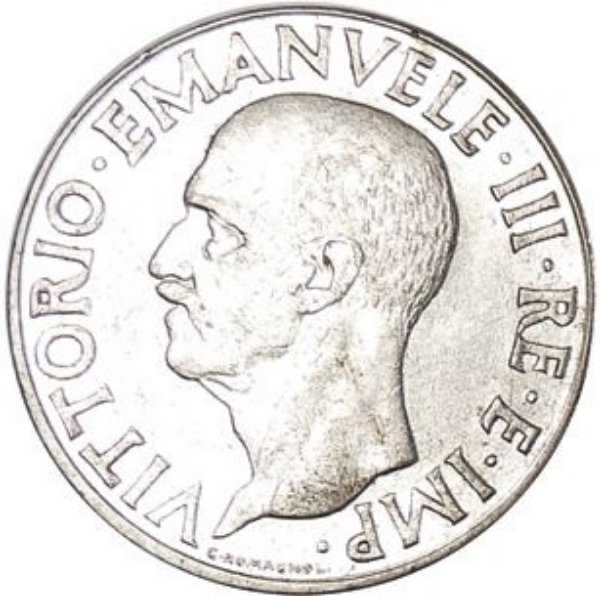 Picture of Italy, 1 Lire 1940 Extremely Fine