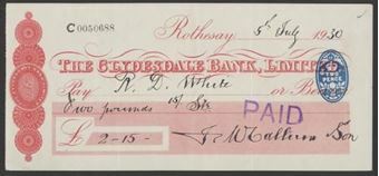 Picture of Clydesdale Bank, Ltd., Rothesay, 19(30)