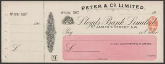 Picture of Lloyds Bank Ltd., St. James's Street, S.W., 19(14), Special Pr. for Peter & Co. Ltd., Type 6a
