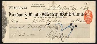 Picture of London & South Western Bank Ltd., Shepherd's Bush, 18(84)