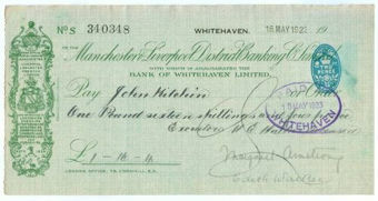 Picture of Manchester & Liverpool District Banking Co Ltd., Whitehaven, 19(23) printed by WW Sprague & Co