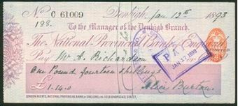 Picture of National Provincial Bank of England Ltd., Denbigh, 18(93), type 10a