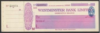 Picture of Westminster Bank Ltd., Shoreditch, 19(28), type 2a
