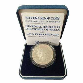Elizabeth II, 25 Pence (Charles & Diana Crown) 1981 Silver Proof FDC in case