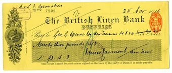 Picture of British Linen Bank, Dumfries, 19-- . Used