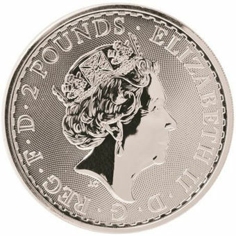 Picture of Elizabeth II, £2 Britannia Silver 2018 BU