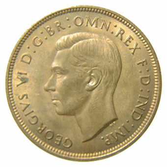 Picture of George VI, Penny 1937 Unc/Brilliant Unc