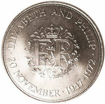 Picture of Elizabeth II, 25 Pence (Wedding Crown) 1972 Cupronickel Unc