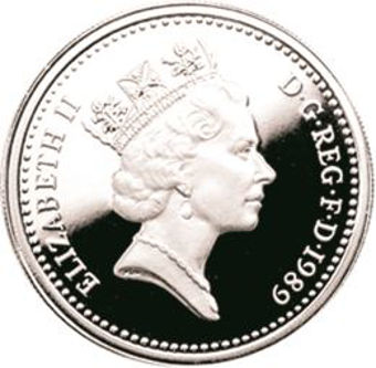 Picture of Elizabeth II, £1 1989 Silver Piedfort Pound