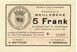 Picture of Belgium Meulebecke Ration Coupons 1-20 Francs 1940 (5 values) Unissued