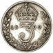 Picture of Edward VII, Threepence (Silver)