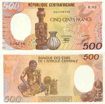 Picture of Central African Republic 500 francs  P14 Unc