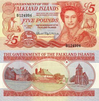Picture of Falkland Islands £5 2005 P17 Unc