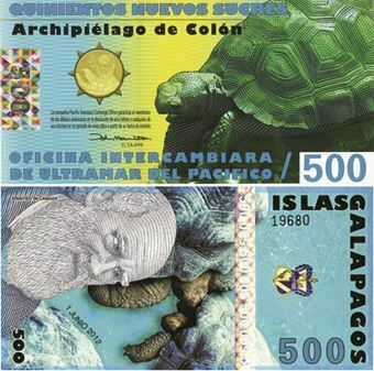 Picture of Galapagos 500 Sucres 2012 Unc Plastic