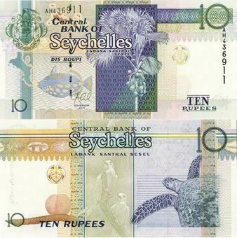 Picture of Seychelles 10 Rupees P36 Unc