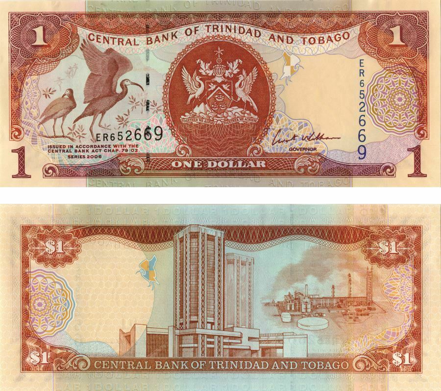 TRINIDAD & TOBAGO 10 DOLLARS 2006 P 43 UNC 
