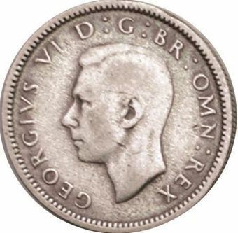 Picture of George VI, Sixpence 1937 Fine
