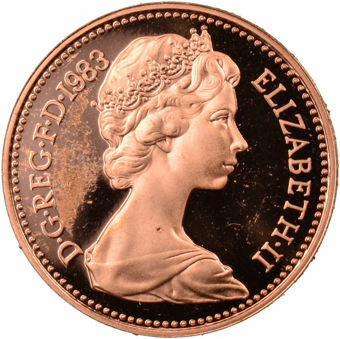 Picture of Elizabeth II, One Penny 1983 Proof