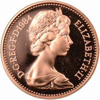 Picture of Elizabeth II, One Pence 1984 Proof