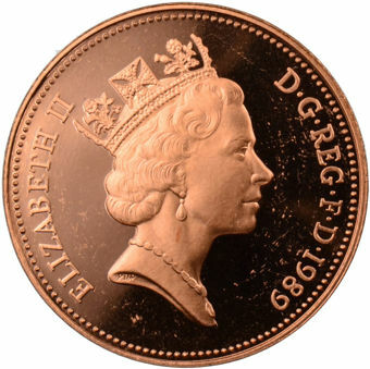 Picture of Elizabeth II, Two Pence 1989 Proof