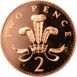 Picture of Elizabeth II, Two Pence 1989 Proof