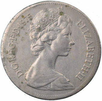 Picture of Elizabeth II, 10 Pence 1975 Very Fine