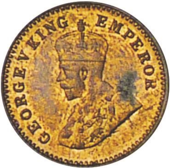 Picture of India, George V 1920 1/12 Anna Unc