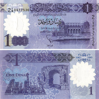 Picture of Libya 1 Dinar 2019 P-New Polymer Unc