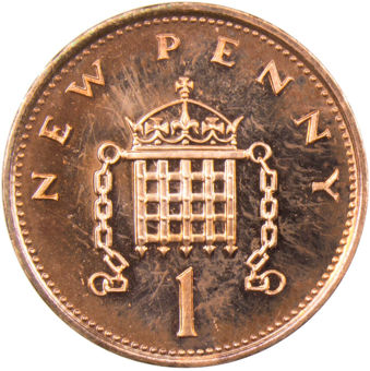 Picture of Elizabeth II, 1st Bronze Decimal Coins 1971 BU