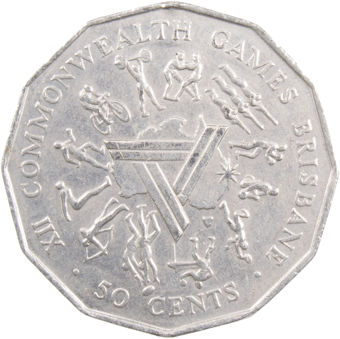 Picture of Australia, 50c 1982 Commonwealth Games