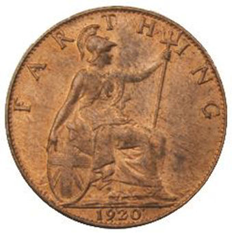 Picture of George V, Farthing 1920 Unc