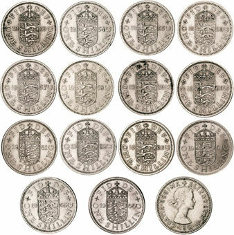 Picture of Elizabeth II, English Shilling Collection