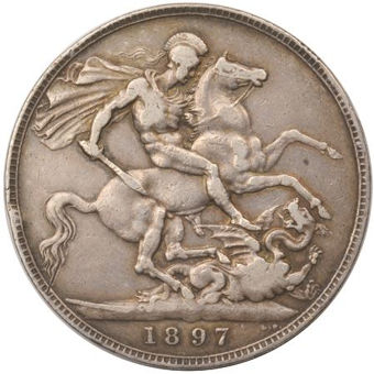 Picture of Victoria, Crown (Old Head) 1897 VG-F