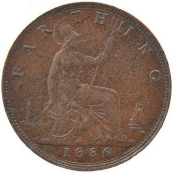 Picture of Victoria, Farthing 1886 Unc