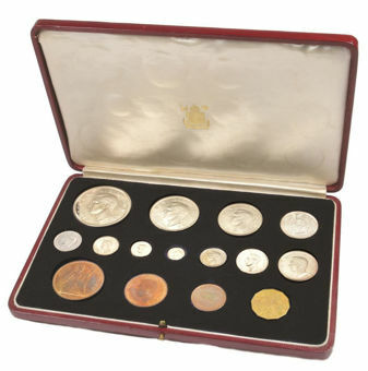 1937 Coronation Proof Set in Leather Case