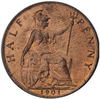 Picture of Victoria, Halfpenny 1901 Brilliant Unc