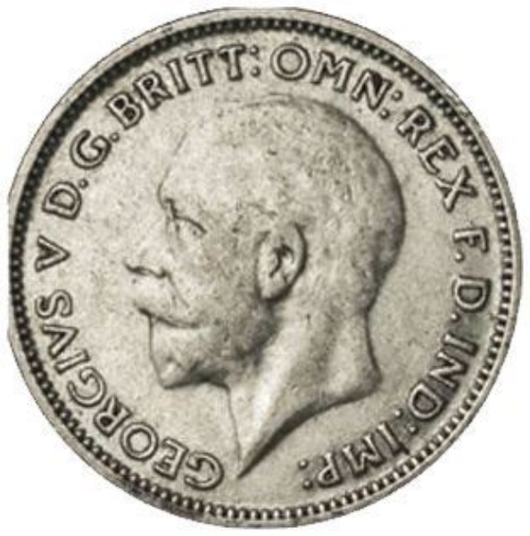 Picture of George V, Sixpence (Year of Three Kings) 1936 Fine