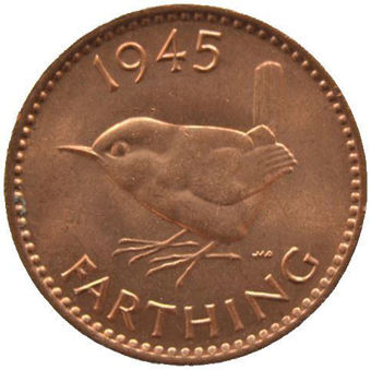 Picture of George VI, Farthing 1945 BU