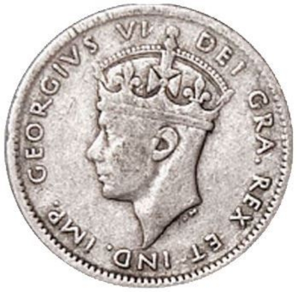 George_VI_Newfoundland_Silver_5_Cent_Obv