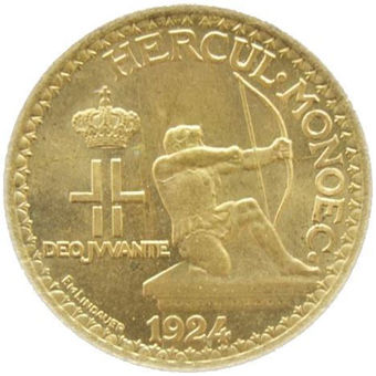 Monaco_1_Franc_1924_Brilliant_Uncirculated_Rev