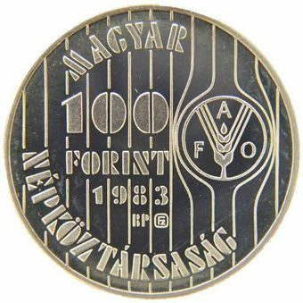 Hungary_FAO_100_forint_1983_Obv