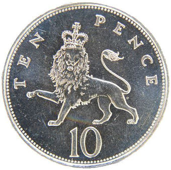 Picture of Elizabeth II, 10 Pence 1986 Brilliant Unc