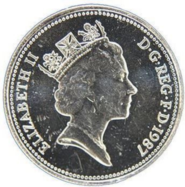 Picture of Elizabeth II, Five Pence 1987 Brilliant Unc