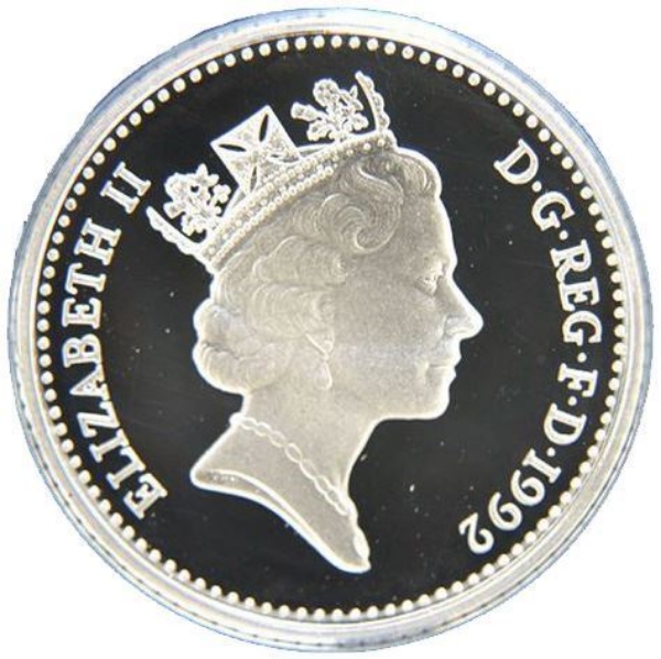 Picture of Elizabeth II, 10 Pence 1992 Sterling Silver Piedfort FDC