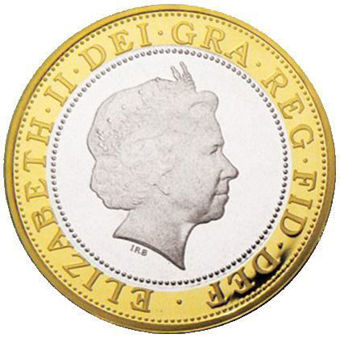 Picture of Elizabeth II, £2 (Rugby World Cup) 1999 Proof Sterling Silver