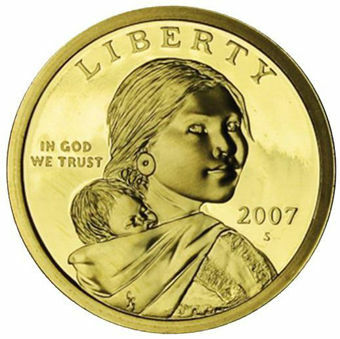 Picture of United States of America, 2007 Sacagawea Dollar Coin in Proof