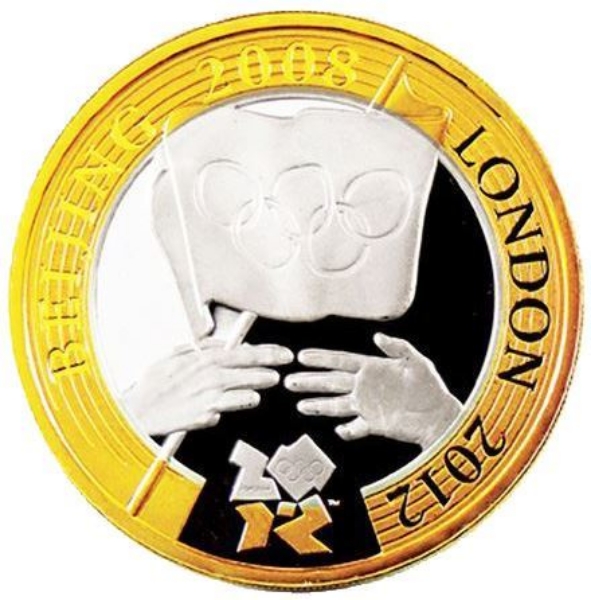 Picture of Elizabeth II, £2 (London Olympic Handover Ceremony) 2008 Silver Proof