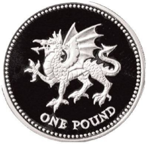 Picture of Elizabeth II, £1 (Welsh Pound) 2000 Piedfort Silver Proof