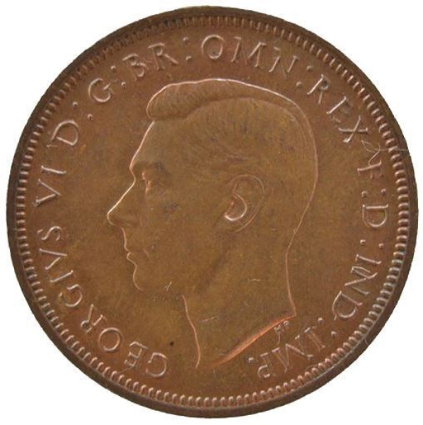 Picture of George VI, Halfpenny 1943 Unc